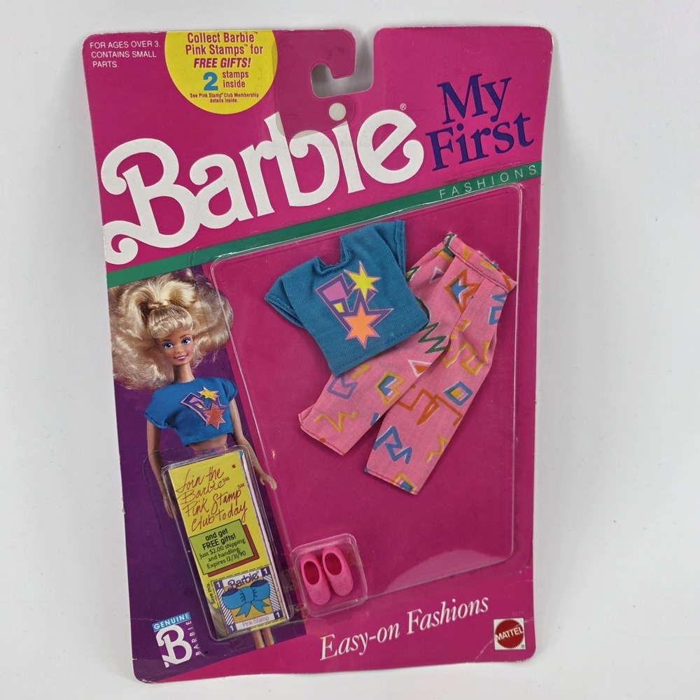 NIP VINTAGE 1989 EASY-ON MY FIRST BARBIE FASHIONS COLLECTIBLE‎ OUTFIT MATTEL
